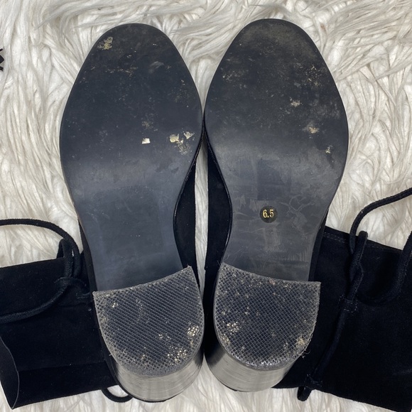 Jeffrey Campbell La Forge black block heel suede tassel boots - Picture 7 of 10